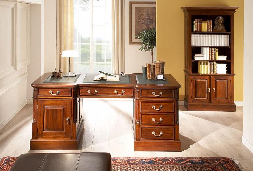 Luxusný rustikálny masívny nábytok do kancelárie