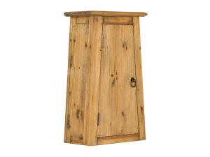 Masivní nástěnná skříňka do koupelny Rangoon z recyklované borovice, lakovaná, hnědá – 42×22×70 cm