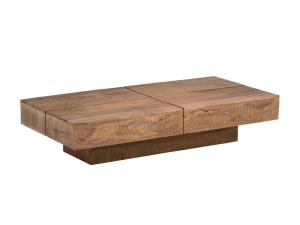 Masivní konferenční stolek Amberley z mangového dřeva, lakovaný, přírodní – 140×70 cm
