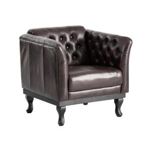 Křeslo Chesterfield Dover hnědé