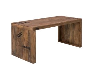 Masivní psací stůl Hankey z mangového dřeva, rustikální matný lak, přírodní – 160×70×75 cm