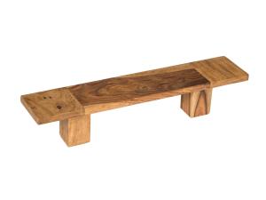 Masivní držák na ručníky Leeston z palisandru, lakovaný, hnědý – 50 cm