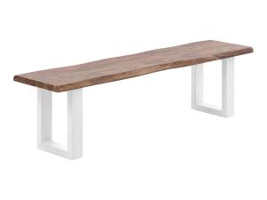 Masivní lavice Bullwer z palisandru, lakovaná, hnědá – 160×40 cm