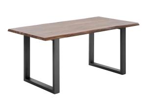 Masivní jídelní stůl Bullwer z palisandru, lakovaný, hnědý – 140×90 cm