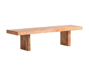 Masivní lavice Country z mangového dřeva, lakovaná, hnědá – 170×45 cm