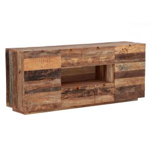Masivní příborník Oldwood z recyklovaného dřeva, lakovaný, přírodní barva – 180×40×75 cm