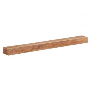 Masivní nástěnná police Oldwood z recyklovaného dřeva, lakovaná, hnědá – 160 cm