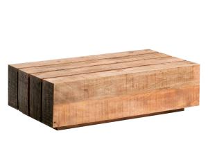 Masivní konferenční stolek Dakota z mangového dřeva, lakovaný, hnědý – 120×70 cm