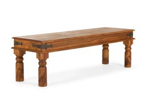 Masivní lavice Merlin z palisandru, lakovaná, hnědá – 180×45 cm