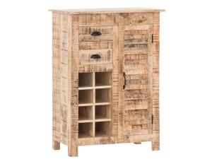 Masivní komoda Highboard Caribou z mangového dřeva, lakovaná, přírodní barva