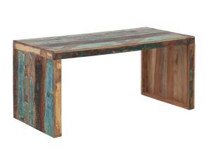 Masivní psací stůl Hankey z recyklovaného dřeva, lakovaný, vícebarevný – 160×70×75 cm