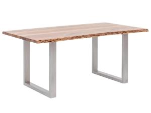 Masivní jídelní stůl Bullwer z akáciového dřeva, lakovaný, hnědý – 170×90 cm