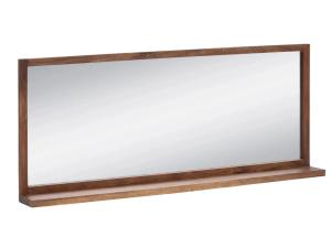 Masivní koupelnové zrcadlo Sydney dark II z akáciového dřeva, lakované, hnědé – 138×60 cm