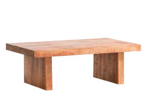 Masivní konferenční stolek Country z mangového dřeva, lakovaný, hnědý – 135×75×45 cm