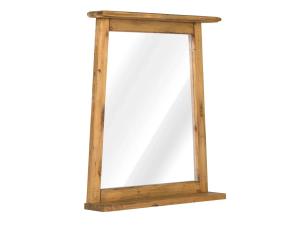 Masivní koupelnové zrcadlo Rangún z recyklované borovice, lakované, hnědé – 70×12×77 cm