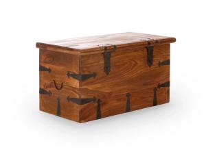 Masivní truhlice Merlin I z palisandru, lakovaná, hnědá – 94×48×50 cm