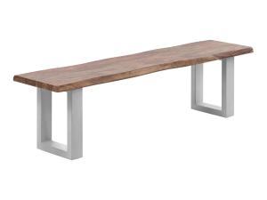 Masivní lavice Bullwer z palisandru, lakovaná, hnědá – 160×40×45 cm
