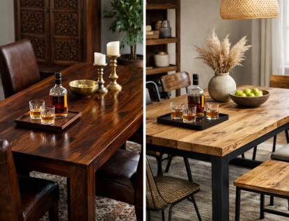 Jídelní stůl z palisandru nebo manga: Jak vybrat srdce vaší jídelny