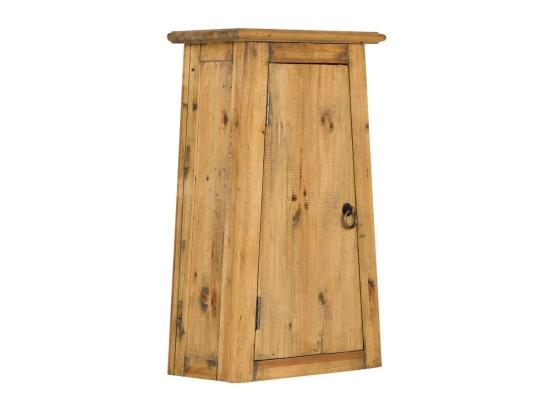 Masivní nástěnná skříňka do koupelny Rangoon z recyklované borovice, lakovaná, hnědá – 42×22×70 cm
