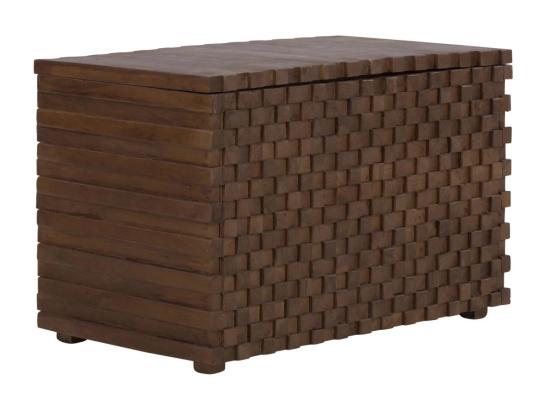 Masivní truhlice Abadi z akáciového a mangového dřeva, lakovaná, hnědá – 80×45×50 cm
