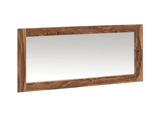 Masivní koupelnové zrcadlo Lagos z palisandru, lakované, hnědé – 130×60 cm