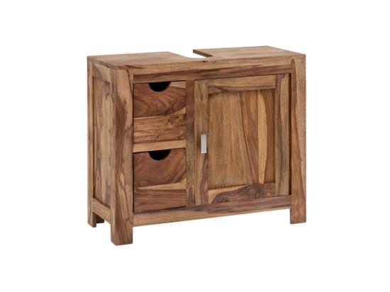 Masivní umyvadlová skříňka Lagos z palisandru, lakovaná, hnědá – 70×30×63 cm