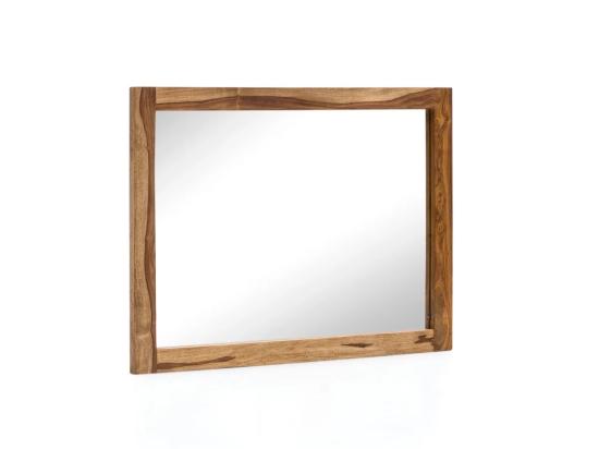 Masivní koupelnové zrcadlo Lagos z palisandru, lakované, hnědé – 80×60 cm