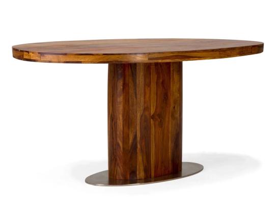 Masivní jídelní stůl Cubus z palisandru, lakovaný, hnědý – 180×100×75 cm