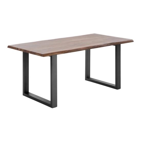 Masivní jídelní stůl Bullwer z palisandru, lakovaný, hnědý – 140×90 cm