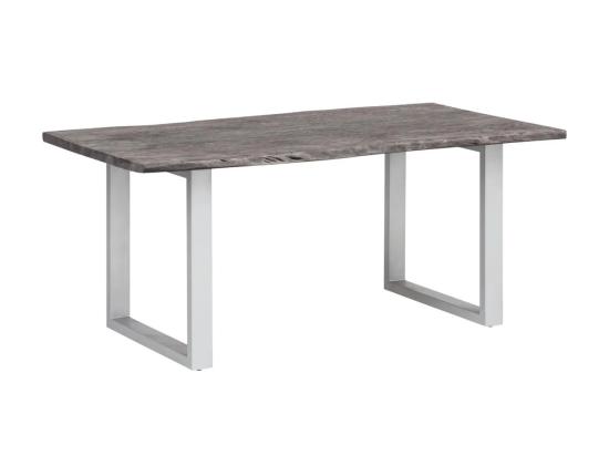 Masivní jídelní stůl Bullwer z akácie, lakovaný, šedý – 200×100 cm