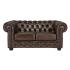 Sedací souprava Chesterfield Big z pravé kůže, hnědé
