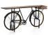 Lakovaný konzolový stůl Bike z kovu, černý – 185×45×90 cm