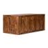 Masivní psací stůl Cube z palisandru, lakovaný, hnědý – 180×90×75 cm