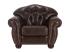 Masivní křeslo Chesterfield Hereford z pravé kůže, hnědé – 112×96×94 cm