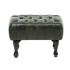 Taburetka z pravé kůže Chesterfield Pittsfield zelená