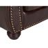 Křeslo Chesterfield Hereford z pravé kůže hnědé