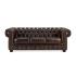 Sedací souprava Chesterfield Big z pravé kůže, hnědé