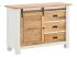 Masivní komoda Capera z borovice a MDF, lakovaná, bílá a hnědá – 103×42×80 cm