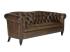 Masivní pohovka Chesterfield Shelford, pravá kůže, hnědá – 196×89×85 cm