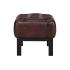 Masivní taburet Chesterfield Kingsfield z pravé kůže, červený – 61×46×43 cm