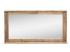Masivní koupelnové zrcadlo Pune II z mangového dřeva, lakované, přírodní barva – 124×65 cm