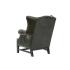 Masivní křeslo Chesterfield Kingsfield ušák z pravé kůže, zelené – 89×79×104 cm