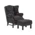 Taburet Chesterfield Kingsfield černý