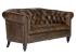 Masivní pohovka Chesterfield Shelford, 2místná, pravá kůže, hnědá