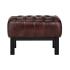 Masivní taburet Chesterfield Kingsfield z pravé kůže, červený – 61×46×43 cm