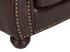 Masivní křeslo Chesterfield Hereford z pravé kůže, hnědé – 112×96×94 cm
