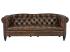 Masivní pohovka Chesterfield Shelford, pravá kůže, hnědá – 196×89×85 cm