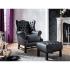 Taburet Chesterfield Kingsfield černý