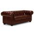 Pohovka Chesterfield Big, 3místná, pravá kůže, červená – 221×98×79 cm