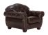 Masivní křeslo Chesterfield Hereford z pravé kůže, hnědé – 112×96×94 cm
